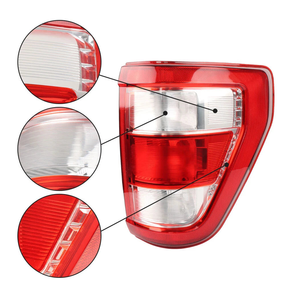 Passenger Side Rear Halogen Red Tail Lamp Assembly for Ford F150 XL (2021–2023)