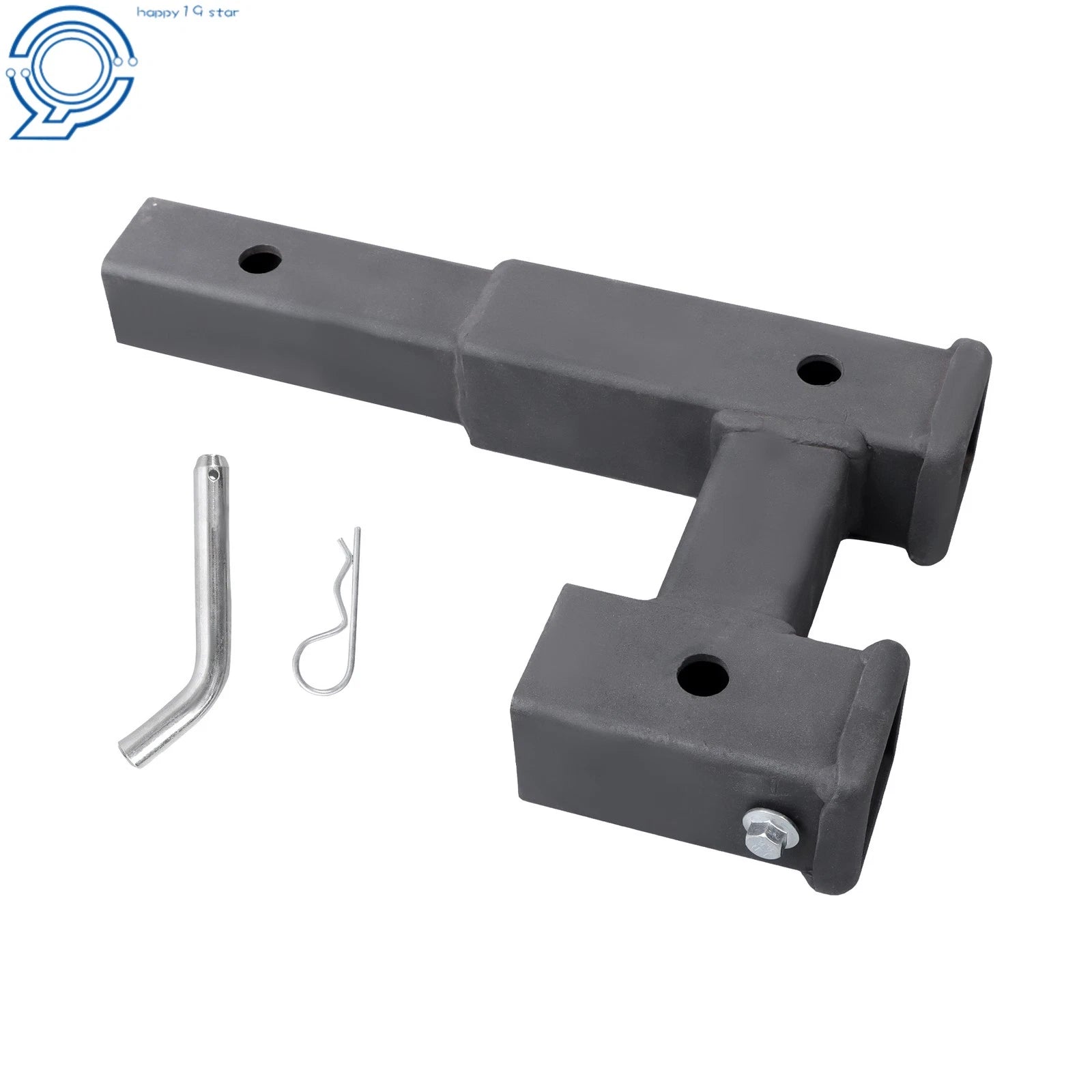2 Inch Receiver Dual Hitch Adapter for Trucks (5000LB Capacity)