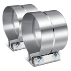 2X 4" Lap Joint Exhaust Band Clamp for Muffler Pipe Sleeve Coupler