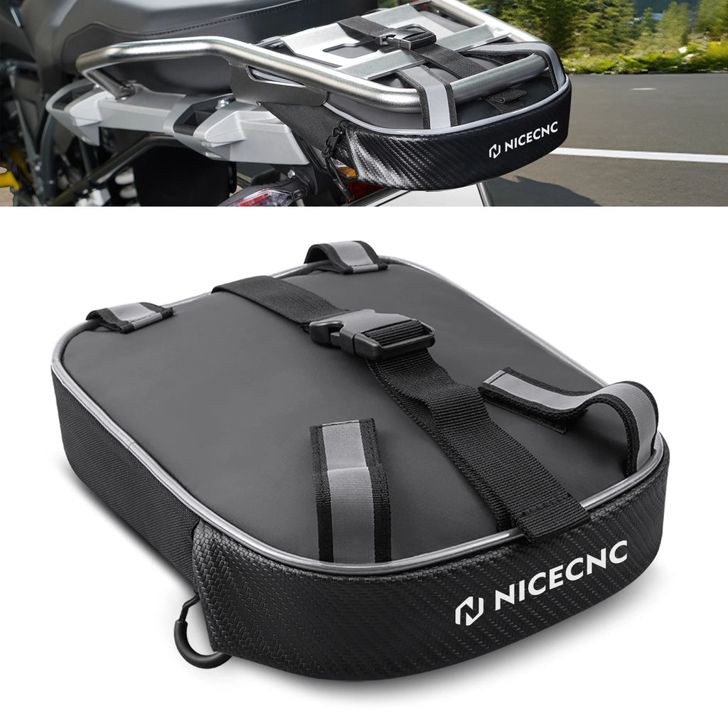 Rear Rack Bag & 12MM GPS Holder Bar Clamp for BMW R1200GS (2016–2018) R1250GS (2018–2022)