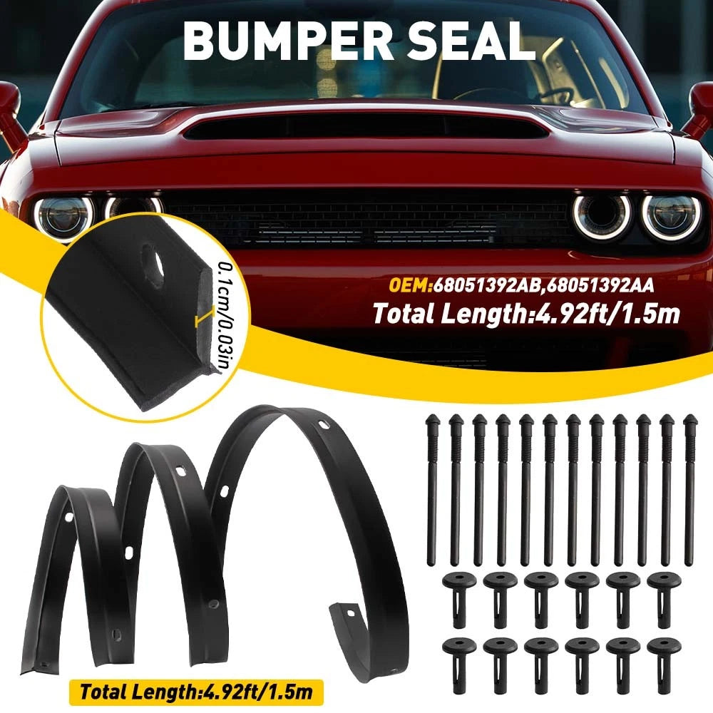 Front Fascia Bumper Hood Seal & Rivets for Dodge Challenger (2008–2022) 68051392AB