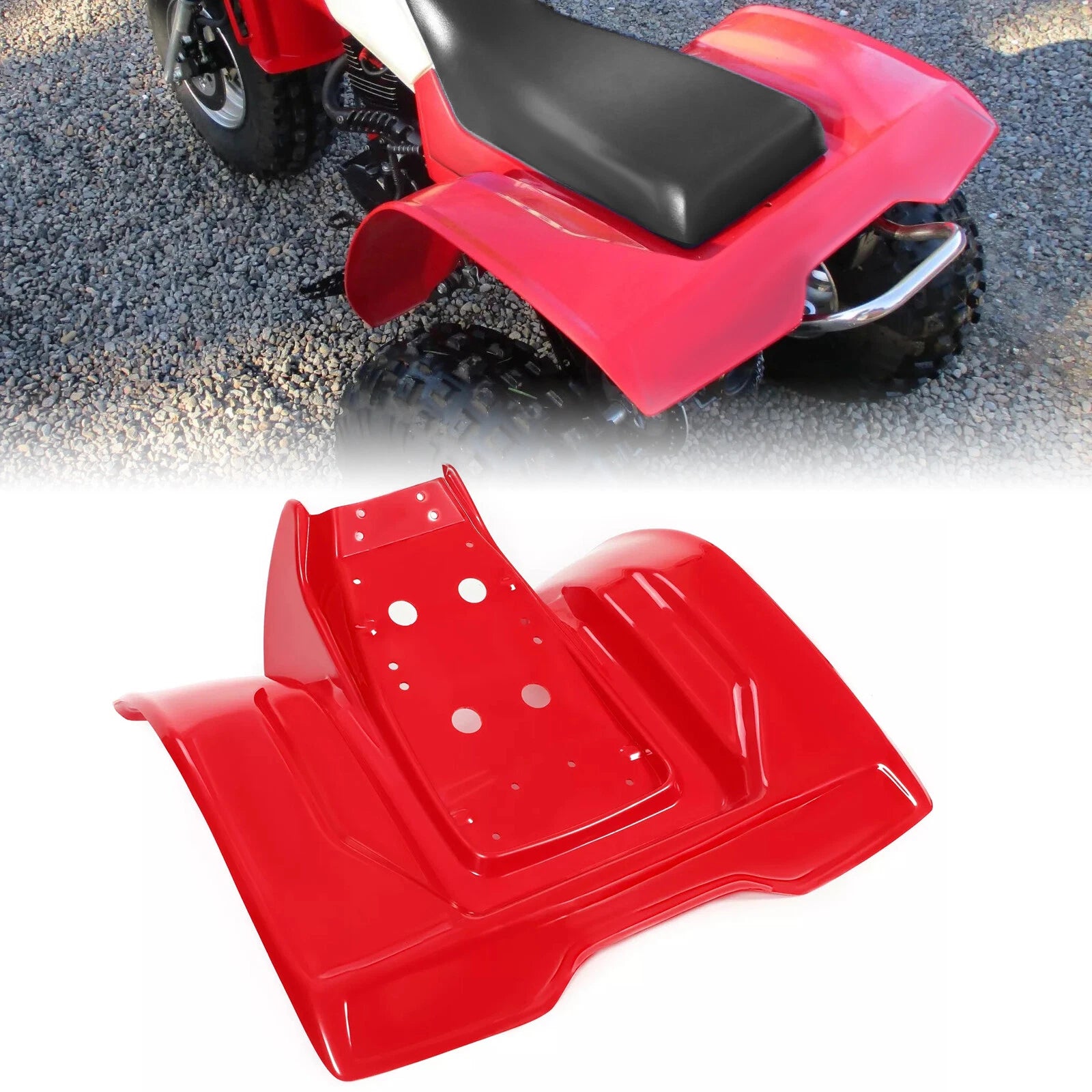 ABS Plastic Rear Fender for Honda ATC200X (1983–1985) Red