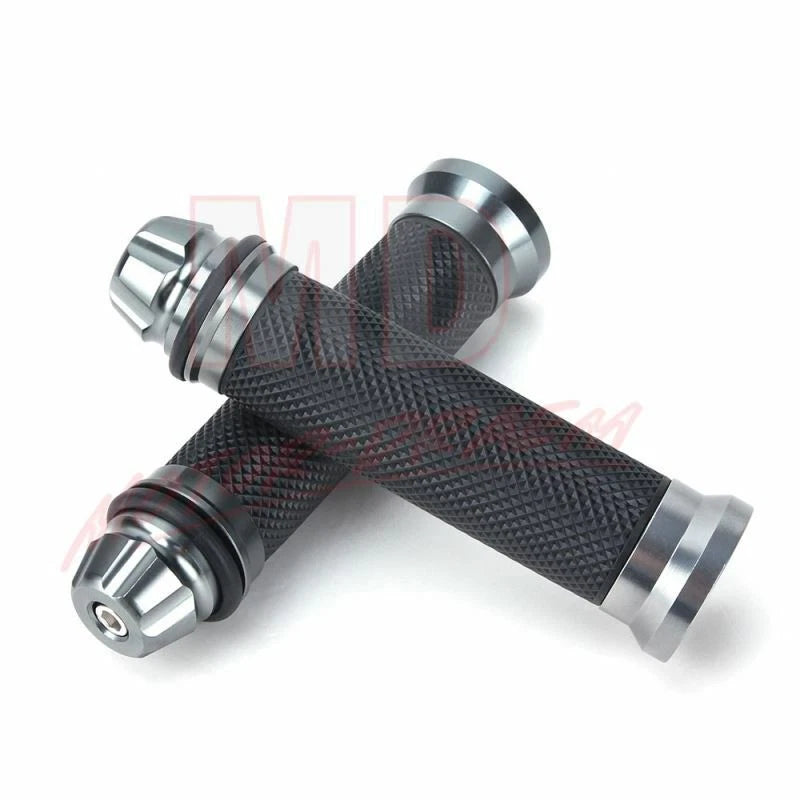 CNC Aluminum Rubber Gel Hand Grips for Motorcycle (7/8" 22mm)