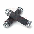 CNC Aluminum Rubber Gel Hand Grips for Motorcycle (7/8" 22mm)