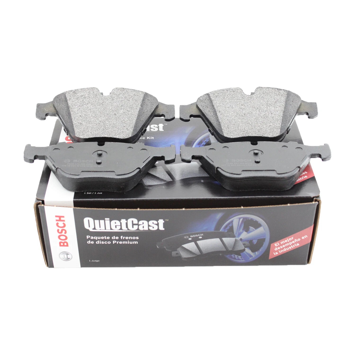 Set of 4 Bosch QuietCast Front Semi-Metallic Brake Pads for BMW E84 E90 E92 E93 F30