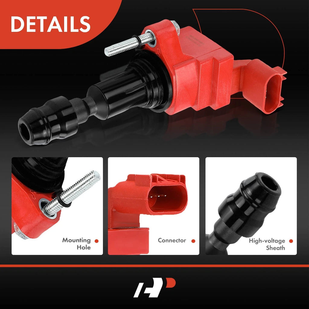 4x Red Ignition Coil for Chevrolet Equinox Malibu GMC Terrain (2010–2017)