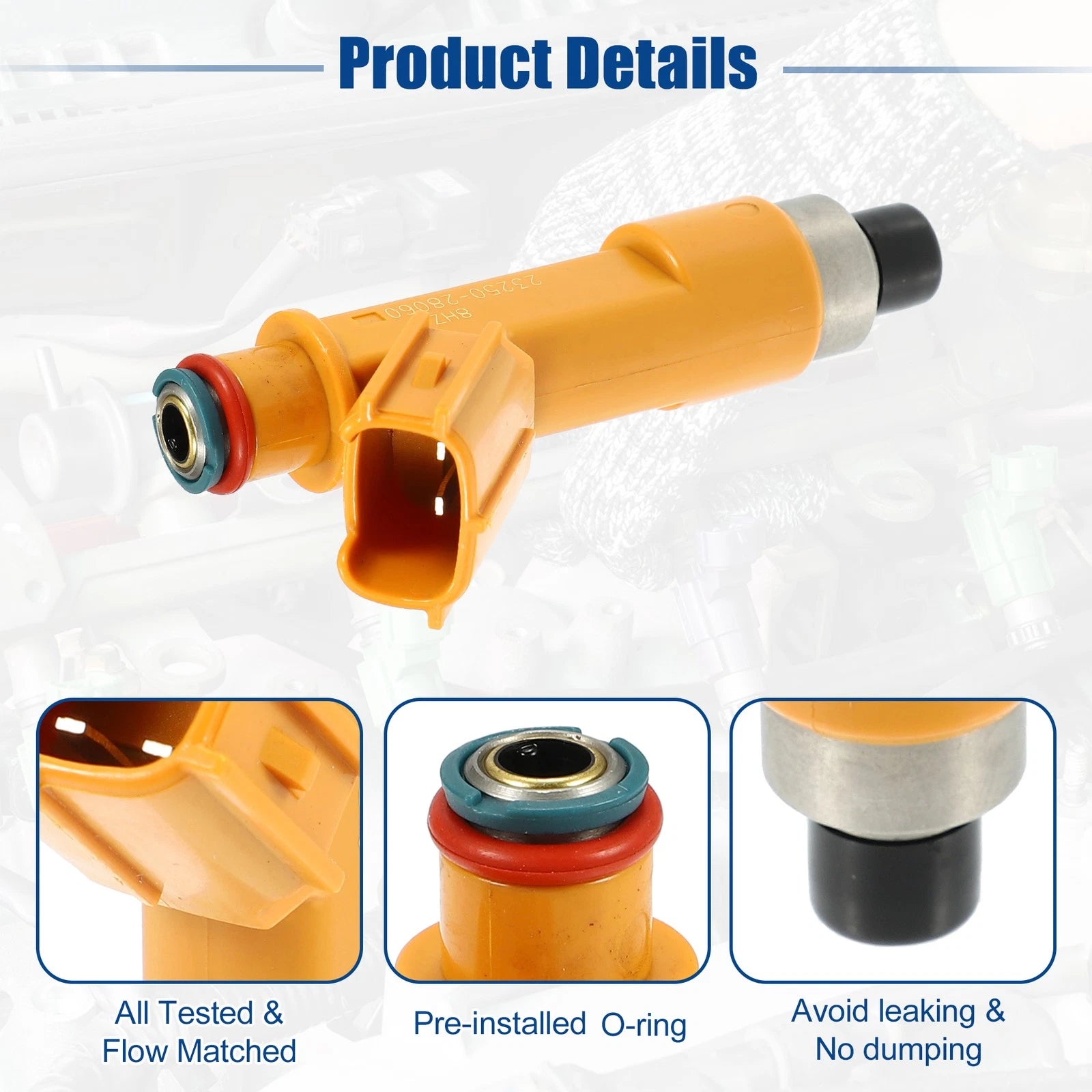 Set of 4 Fuel Injector Nozzles for Toyota Camry 2.4L (2003–2010) 23209-2806