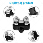 Bus Bar Terminal Blocks Set of 2 for 12V-24V M8 Distribution