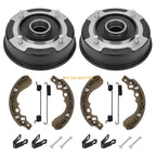 2X Front Brake Drum & Brake Shoes Kit W/Bolts for Kawasaki Mule 500 550 (1993–2006)