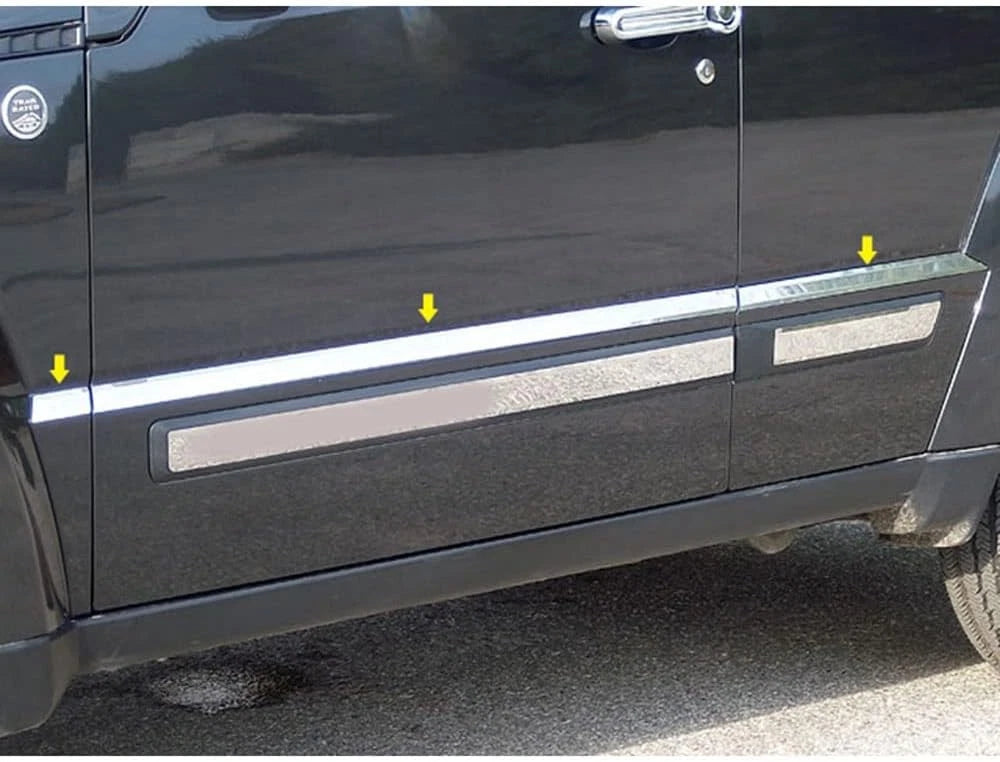 6pc. Luxury FX Chrome 1.25' Side Molding Insert for 2008-2012 Jeep Liberty