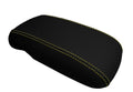 Carbon Fiber Console Lid Cover for Chevrolet Camaro (1997–2002) Yellow Stitch