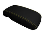 Carbon Fiber Console Lid Cover for Chevrolet Camaro (1997–2002) Yellow Stitch