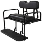 Rear Flip Seat Kit for EZGO Golf Cart TXT (1994.5–Present) - Black Cushions
