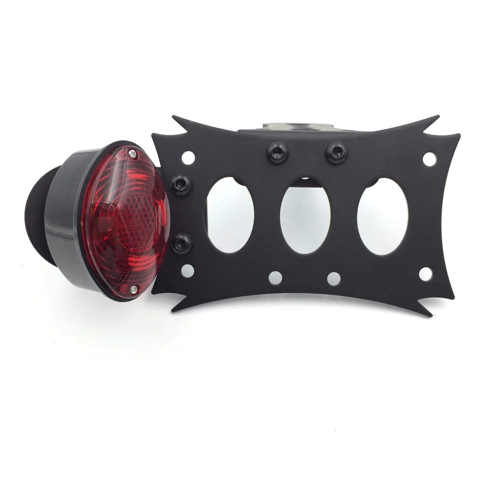 License Bracket & Oval Tail Light for Honda Kawasaki Suzuki Yamaha
