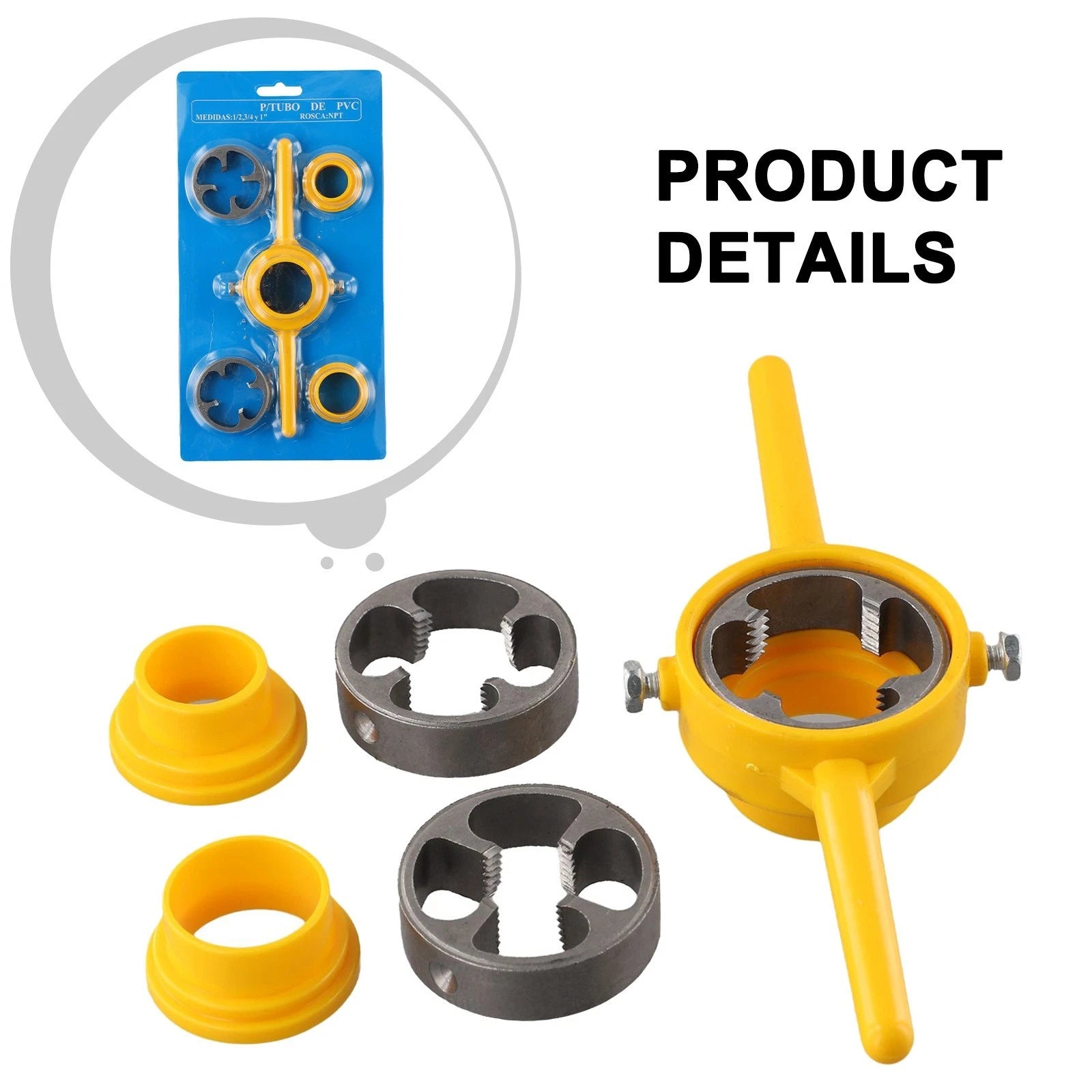 Pipe Threader Tool 200mm Total Length 33mm Diameter