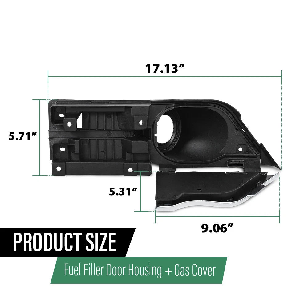 Fuel Filler Door Housing with White Gas Cover for Ford Transit 150 250 350
