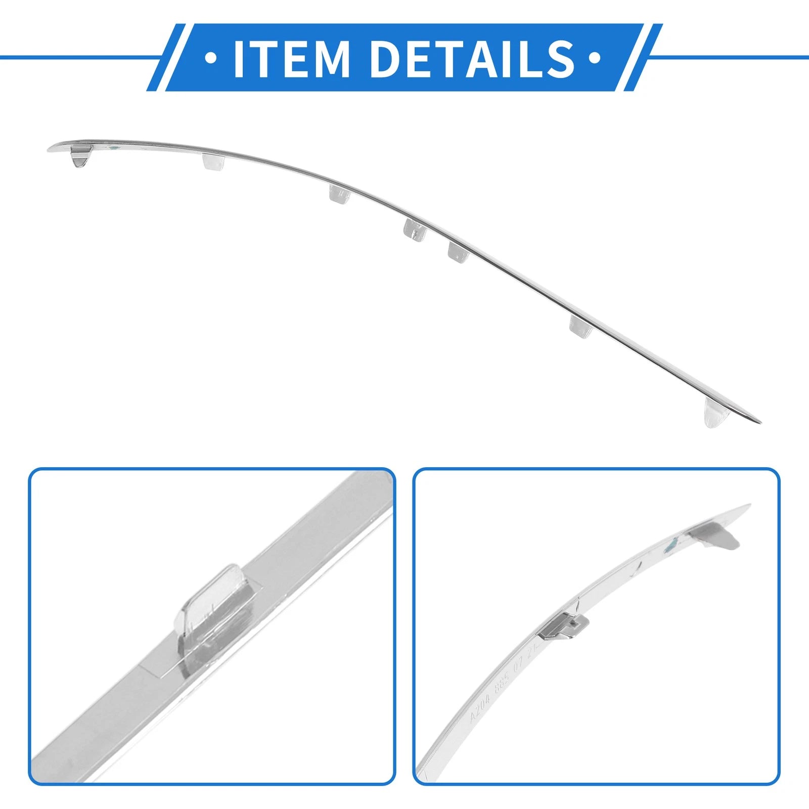 Bumper Grille Trim Garnish No.2048850721 for Mercedes-Benz W204 (2007–2010)