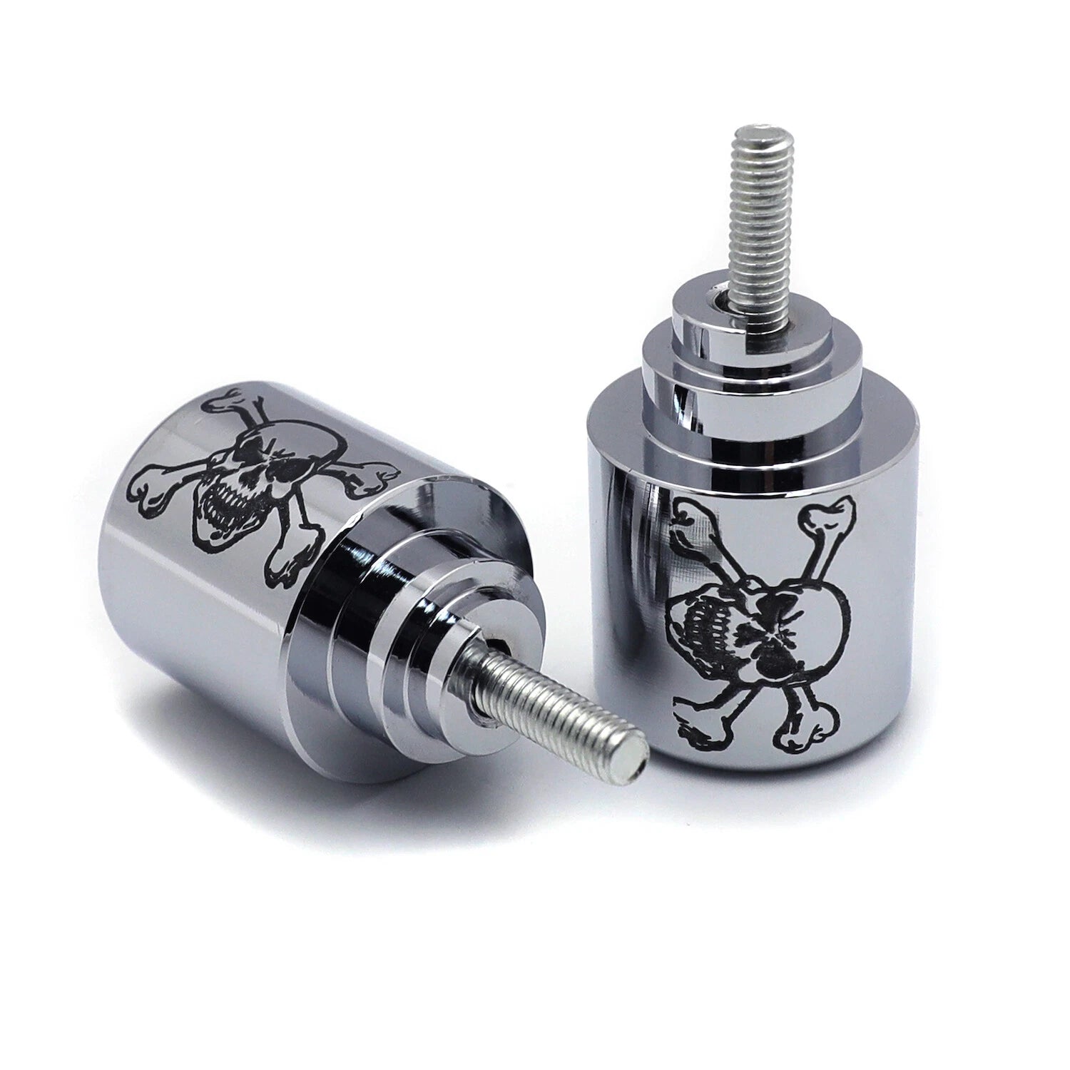 Skull Chrome Bar End for Honda CBR 600RR 1000RR VFR800 RC51 CBR900RR (2000–2023)