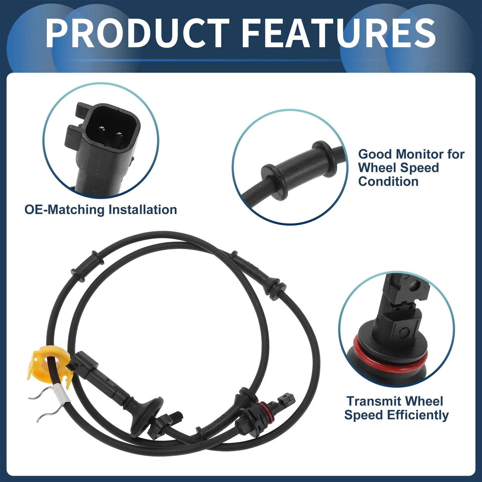ABS Wheel Speed Sensor No. 4721040AB for Chrysler Grand Voyager (1996–2007)