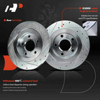Rear Drilled Brake Rotors & Ceramic Pads for Cadillac DeVille (2000-2005)