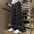 Set of 2 Men’s Straight Suit Pants Loose Fit Solid Color