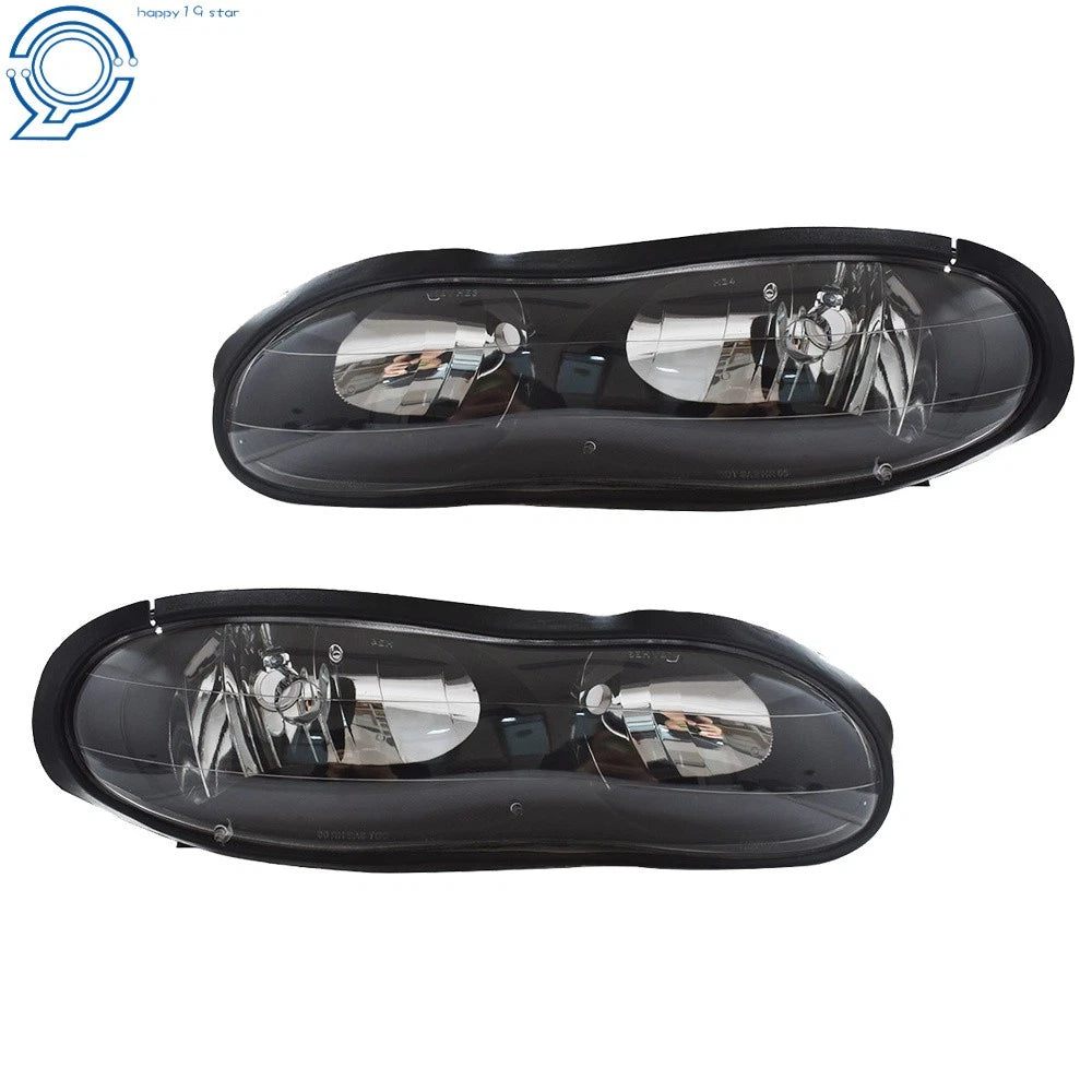 Halogen Black Headlight Pair for Chevy Camaro Z28 (1998–2002)