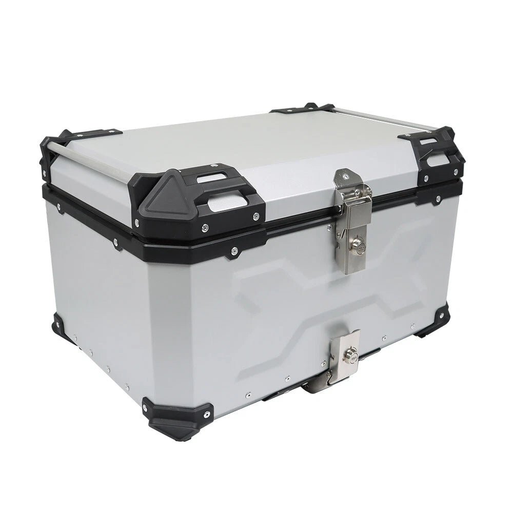65L Waterproof Aluminum Motorcycle Trunk for Touring Bikes