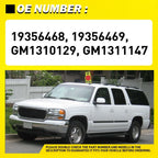 2X Front Exterior Door Handles for Chevy Silverado Sierra (1999–2007) - Olympic White