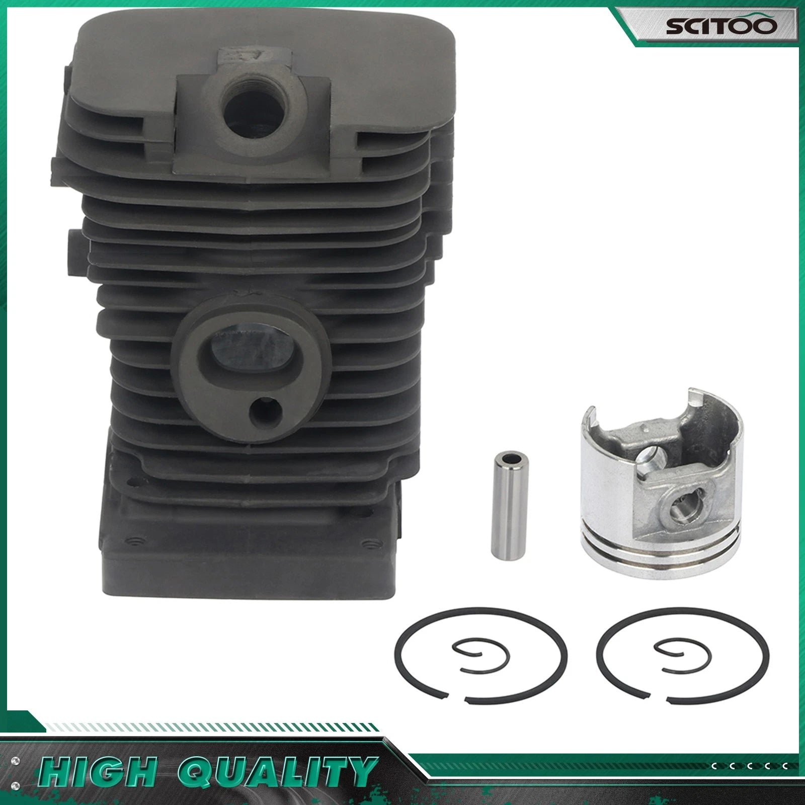 Pin Ring Circlips Cylinder Head Piston Kit for Stihl 017 MS170 (37mm)