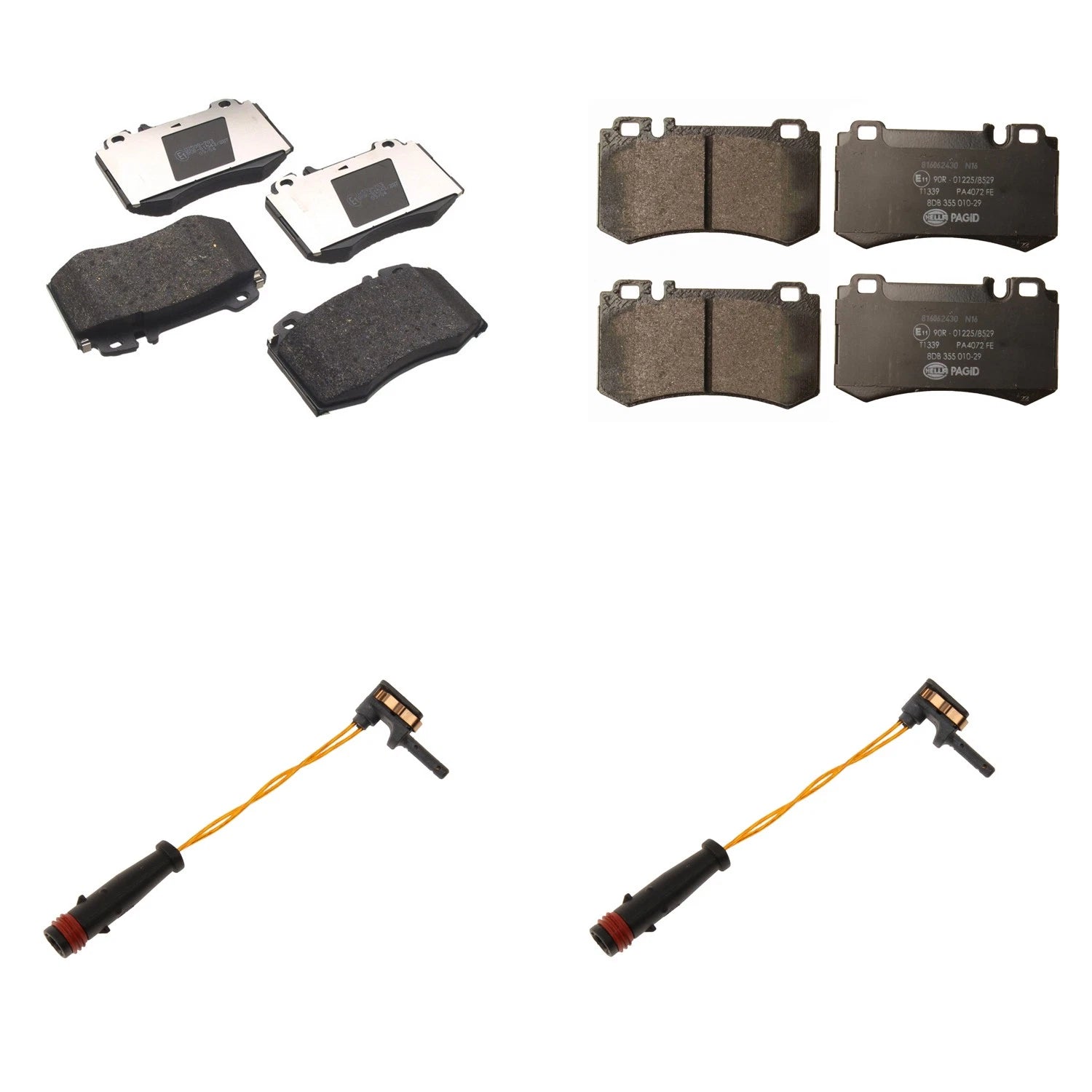 Hella Disc Brake Pad Kit w/ Sensors for Mercedes W220 S600 (2000–2006)