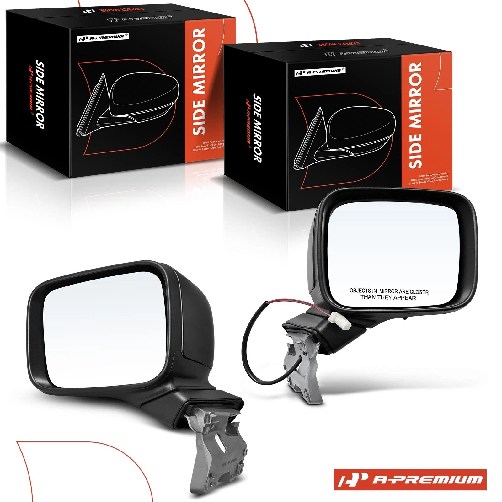Pair Manual Side Mirrors for Jeep Renegade (2015–2019)