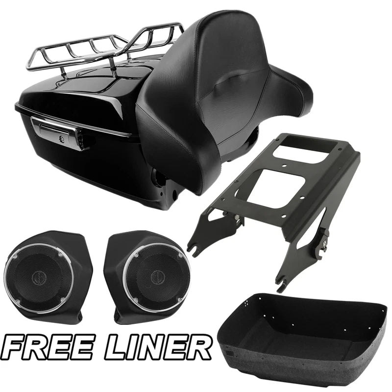 Trunk Pad Mount Rack & Speakers for Harley Touring Electra Glide (2009–2013)