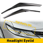 Black Headlight Eyelid Cover Trim for Toyota Camry SE XSE (2018–2022)