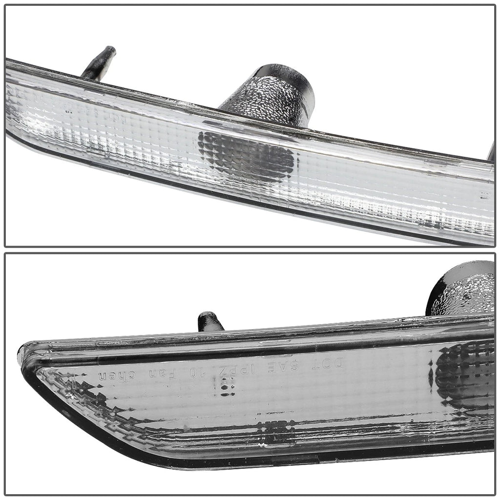 Chrome Pair Front Bumper Side Marker Light Signal Lamps for Ford Mustang (2010–2014)