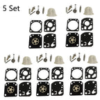 Set of 5 Carburetor Repair Kits for Zama RB-115 C1U-W18 C1U-W18A C1U-W24