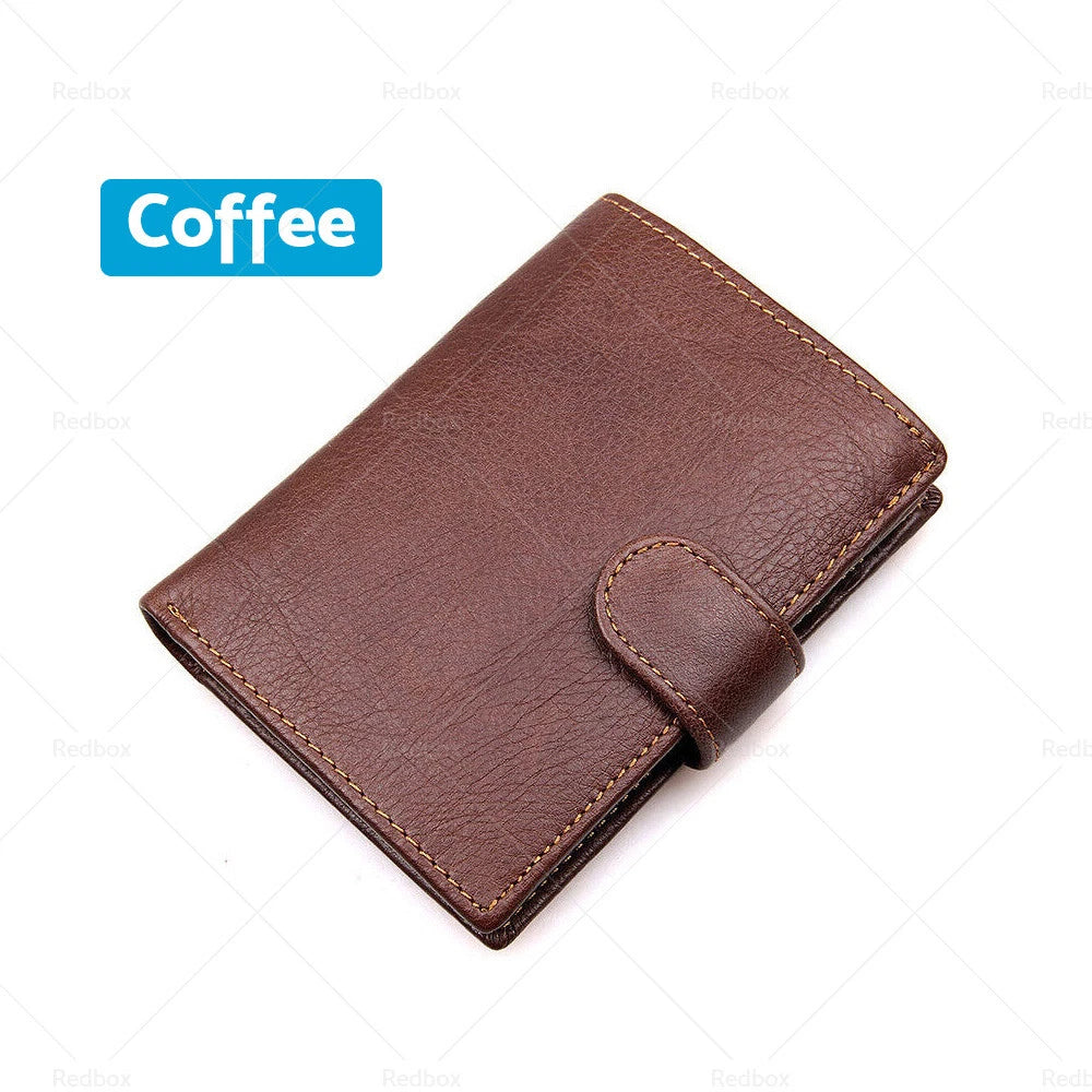 RFID Blocking Leather Wallet for Men (Trifold Credit Card Holder)