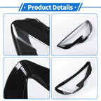 1 Pc Headlight Lens Cover for Audi A3 (2020–2022) Black