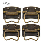 Set of 4 Antique Bronze Wooden Box Pull Handles for Suitcase, Toolbox, Jewelry Box