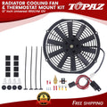 12" Electric Radiator Cooling Fan with Thermostat Mount Kit Universal