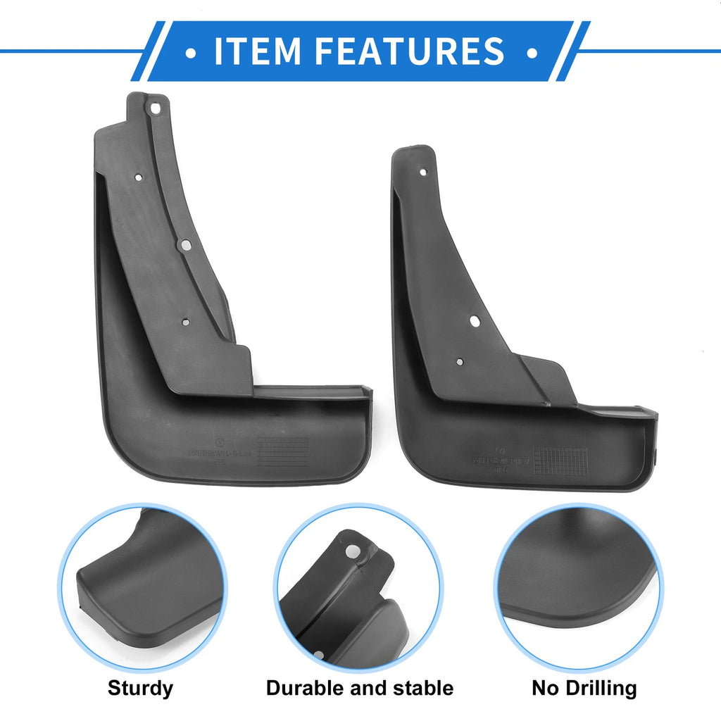 Set of 2 Front & Rear Mud Flaps for Volkswagen Tiguan (2017–2023)