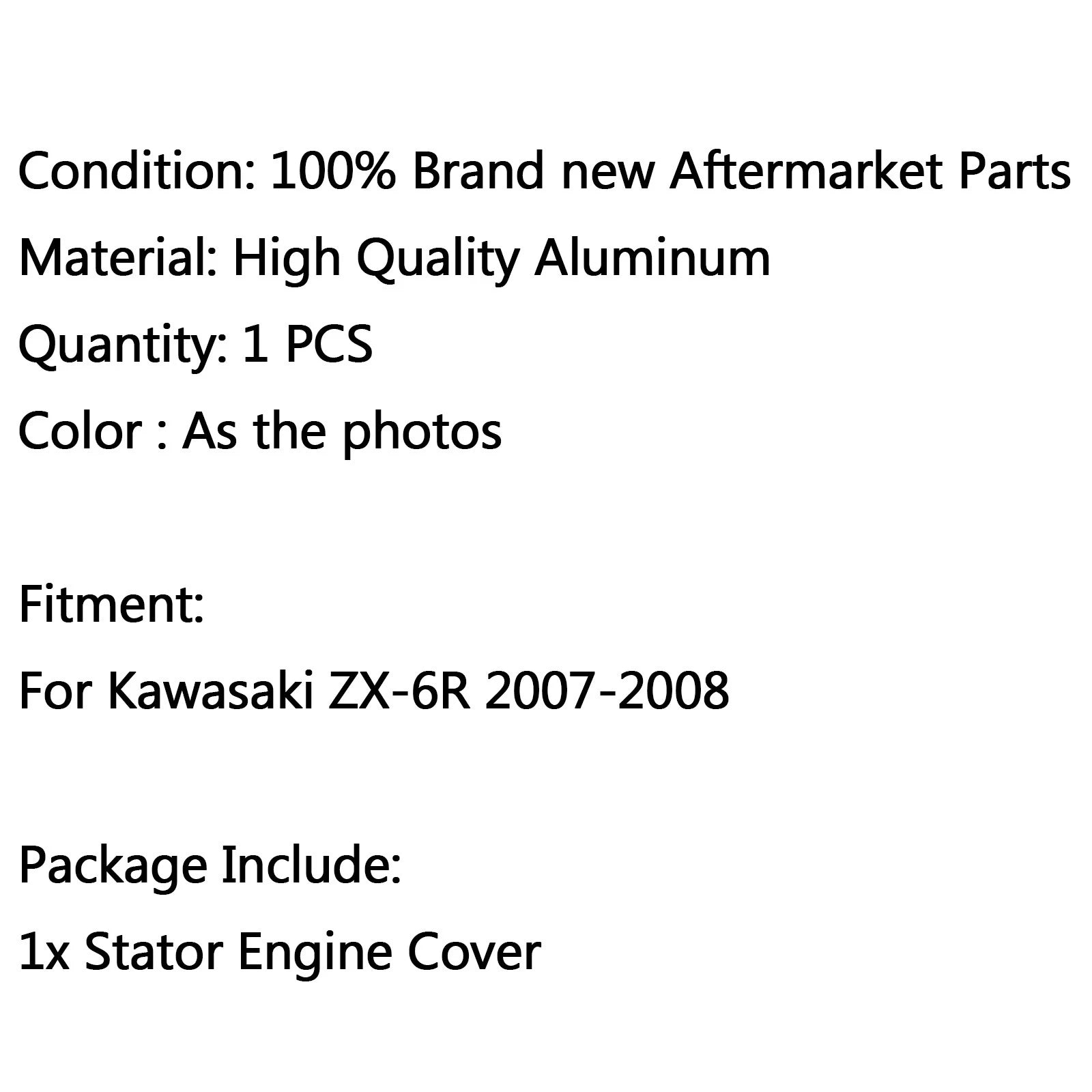 Stator Engine Cover for Kawasaki Ninja ZX6R (2007–2008)