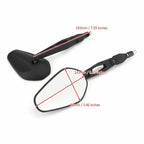 M10 10mm Rearview Side Mirrors Pair for Motorcycle Custom T9