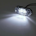 10pcs White 2-LED Oval Side Marker Lights for Truck Trailer