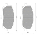 Front Disc Brake Pads Set for Toyota Kluger MCU28R V6 3.3L 3MZ-FE (2003–2007)