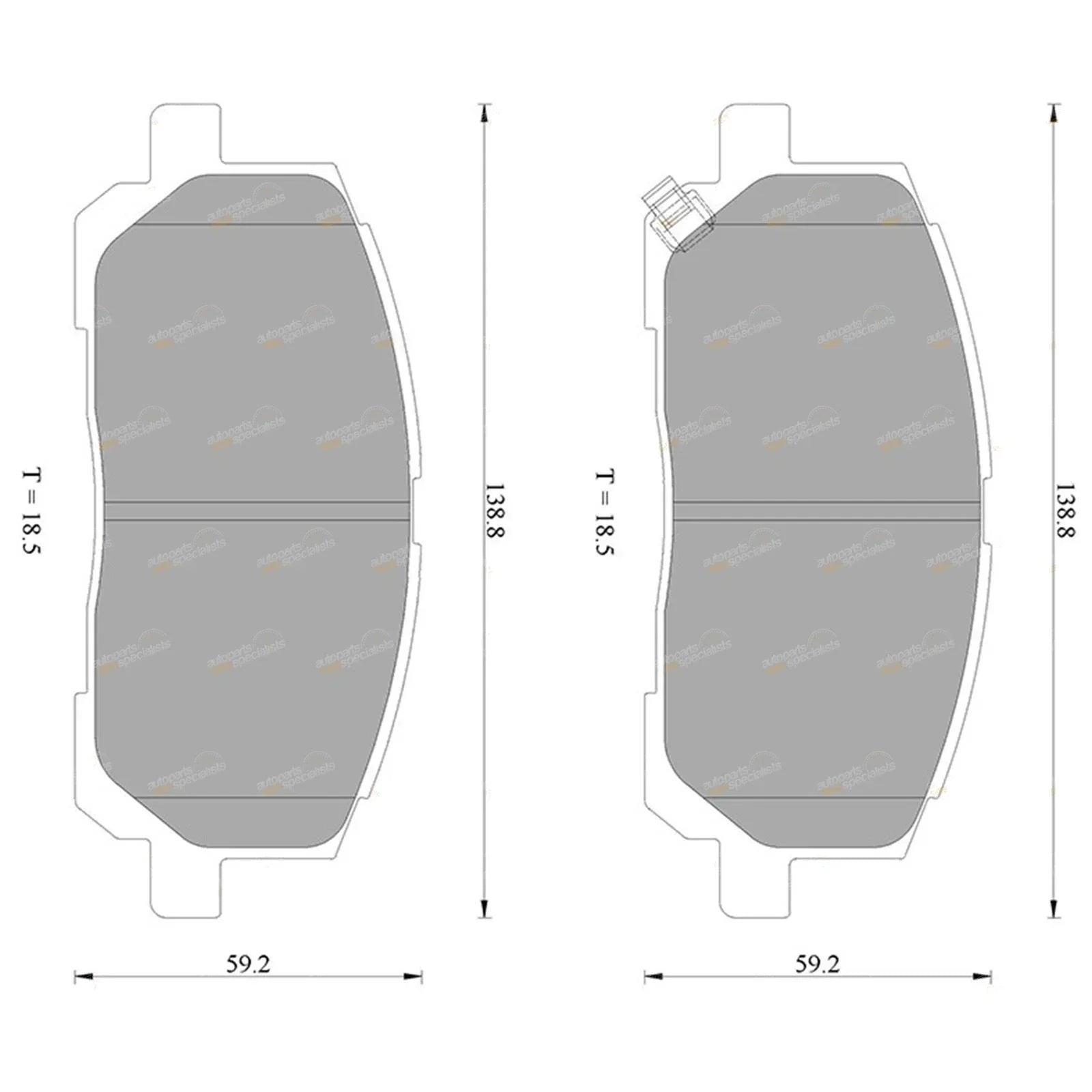 Front Disc Brake Pads Set for Toyota Kluger MCU28R V6 3.3L 3MZ-FE (2003–2007)