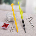 Set of 2 Plastic Dual Purpose Fishing Tool Hook Remover and Bait Needle