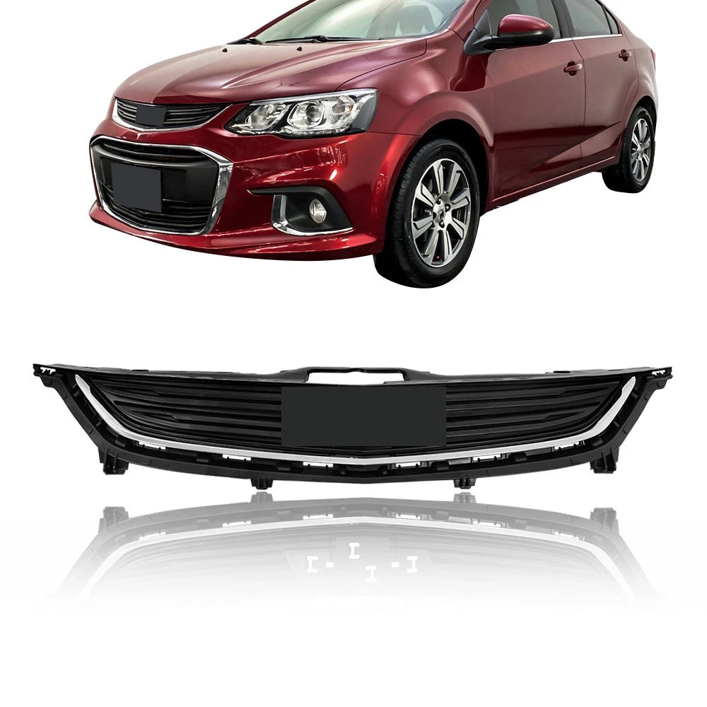 Matte Black Chrome Grille Set for Chevrolet Sonic (2017-2020)
