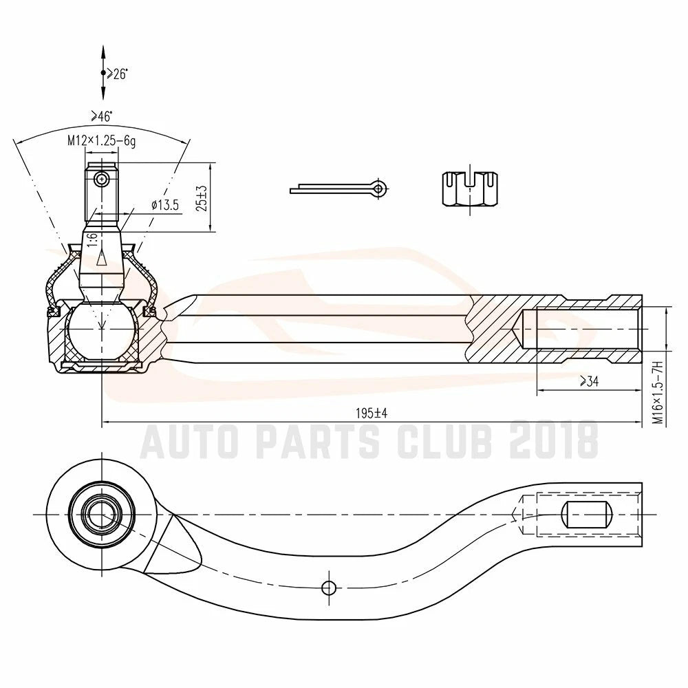 Set of 6 Steering Tie Rods and Sway Bar Links for Toyota RAV4 (2006–2015)