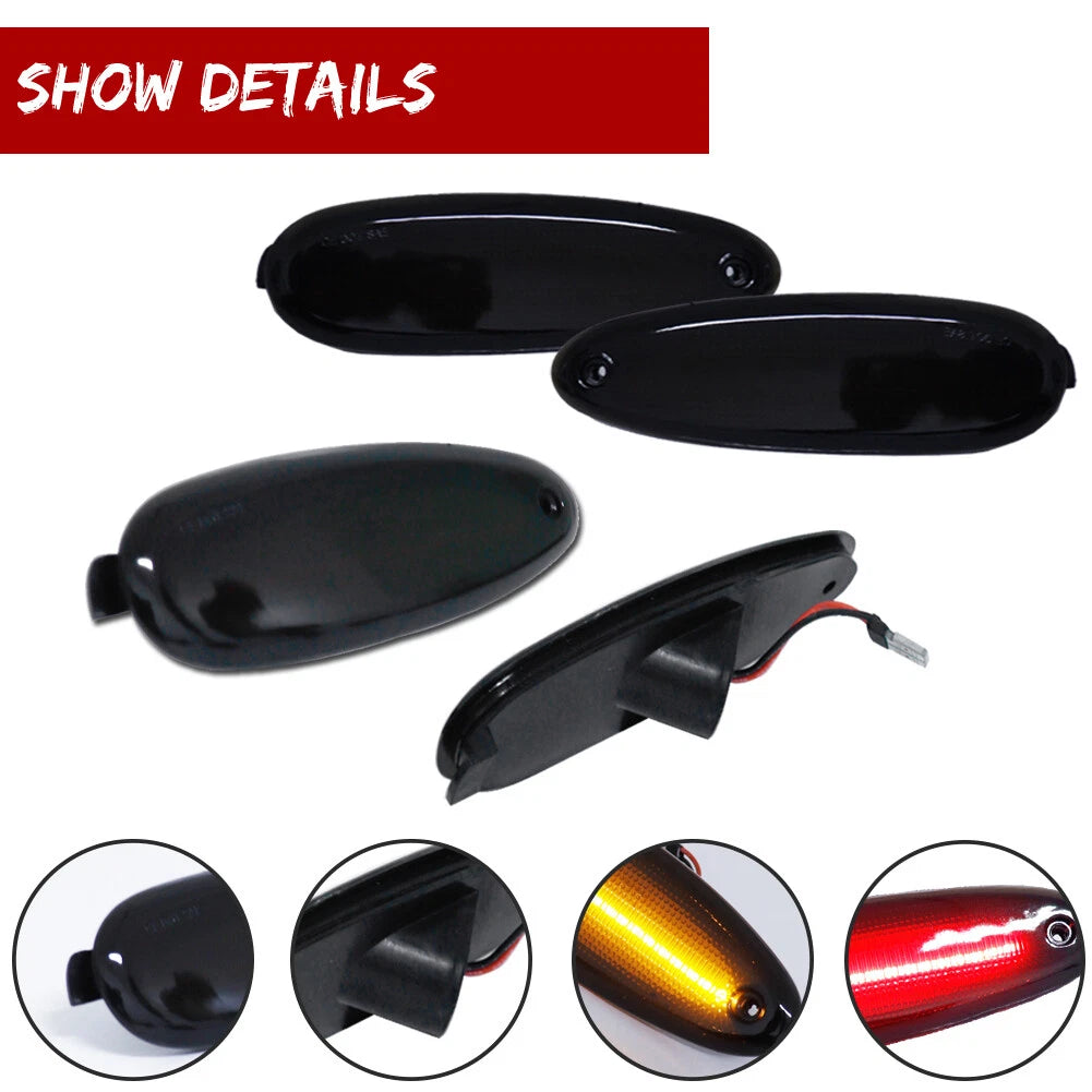 4X Smoke LED Side Marker Lights for Ford Taurus Mercury Sable (1996–1999)