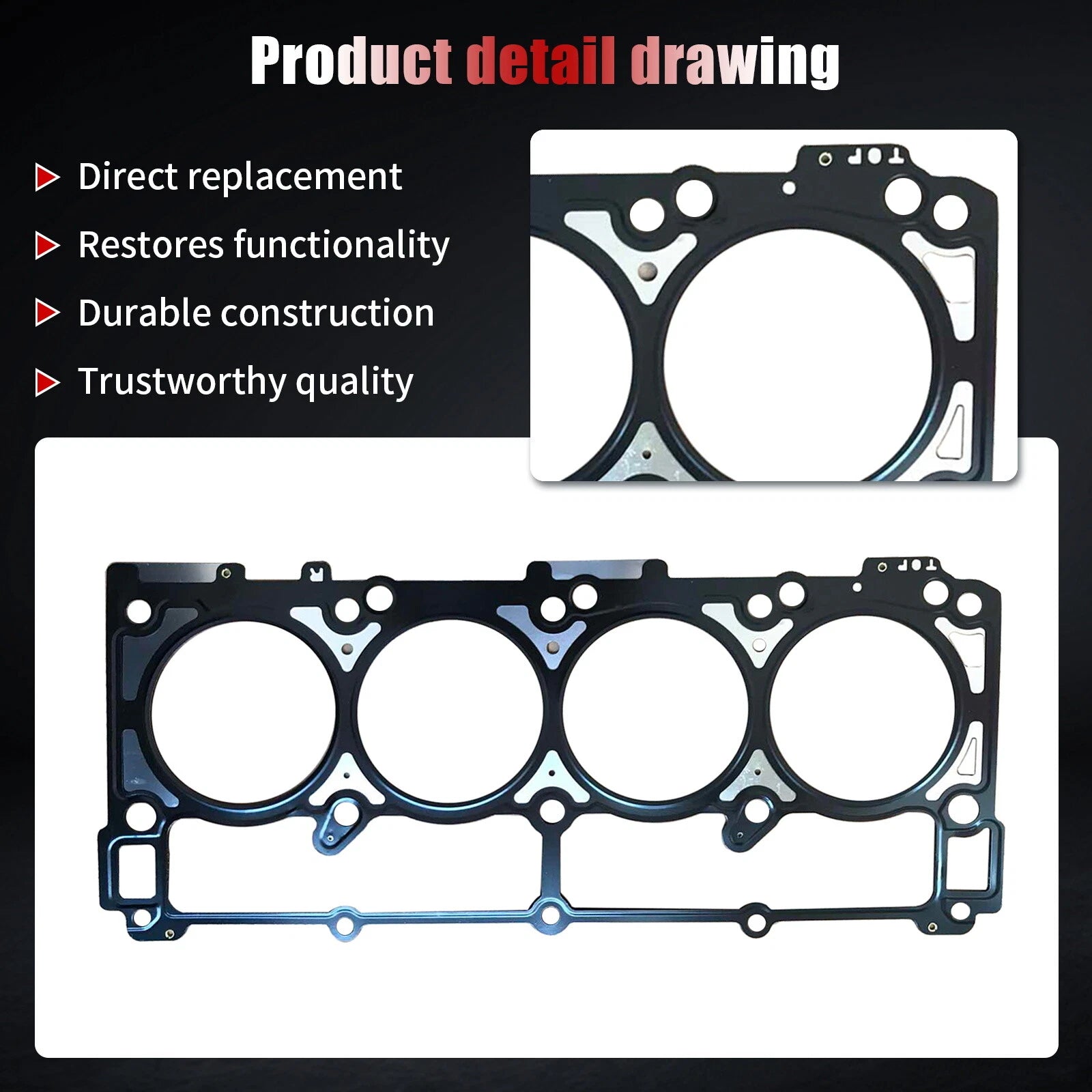 Right Head Gasket for Dodge Ram 1500, Charger, Chrysler 300 (2003–2008)